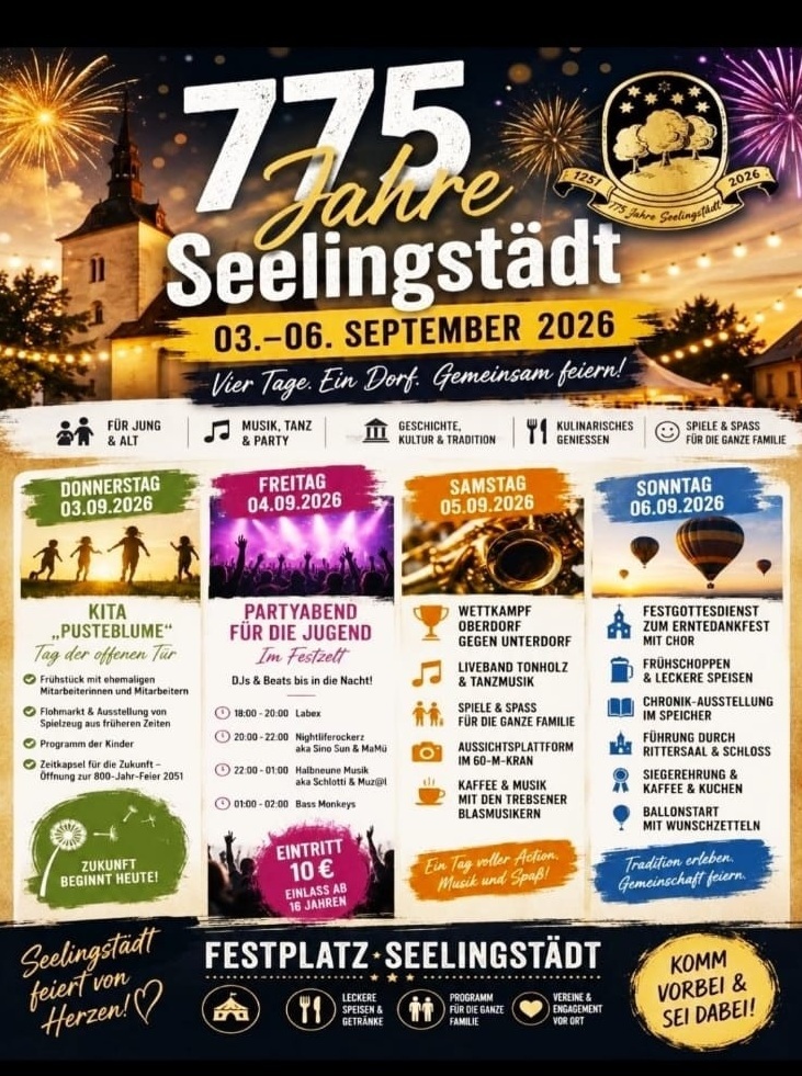 Willkommen in Seelingstädt - Klicken um fortzufahren